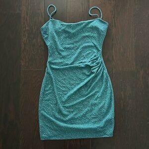 teal bodycon dress